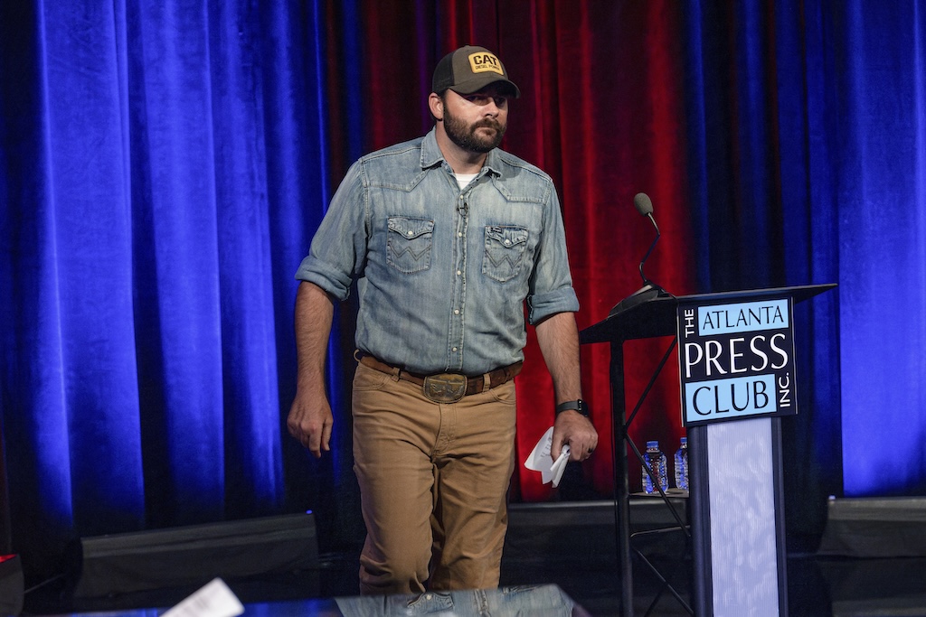 Georgia Republican storms off primary debate stage after one question