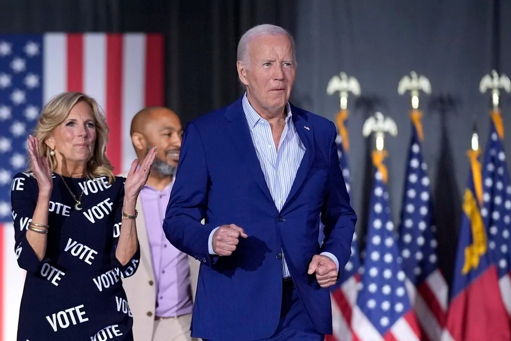 ‘I don’t debate as well as I used to’: Biden jolts back into life with rally