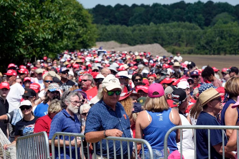 Trump takes post-debate victory lap at Virginia rally