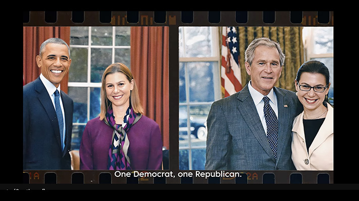 George W. Bush photos appear in Senate campaign ad — of a Democrat