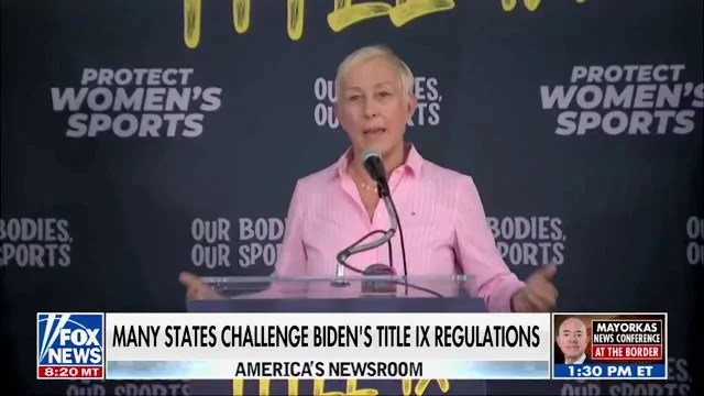 Female athletes rally in DC to garner support for protecting women in sports