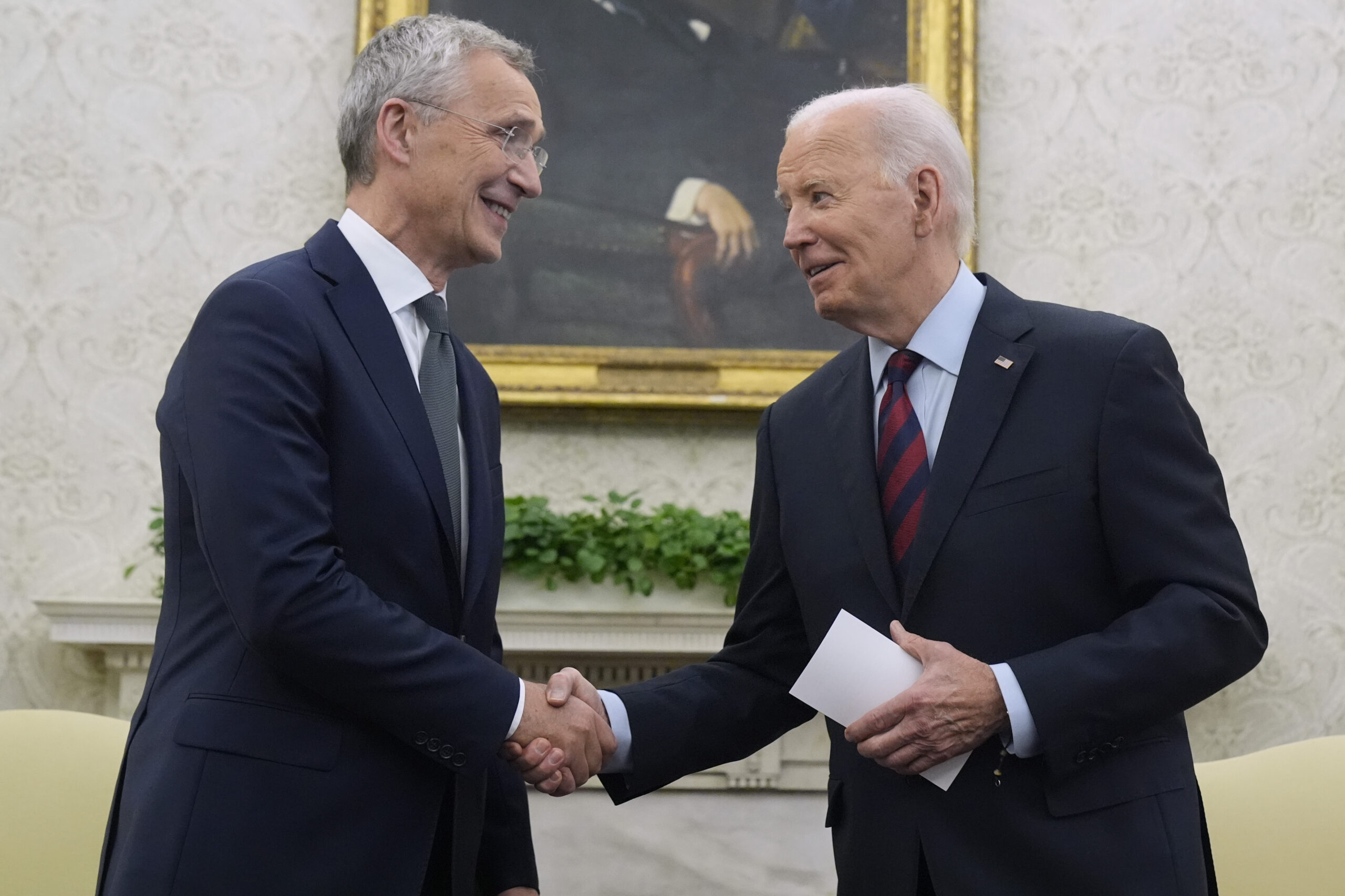 Biden and NATO chief mark record member GDP defense commitments