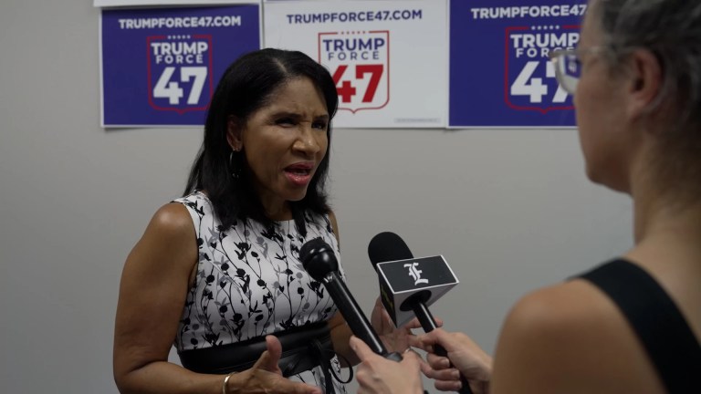 Janet Prioleau at the Atlanta Trump campaign office opening