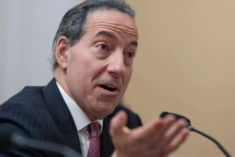 Rep. Jamie Raskin, D-Md., the ranking member of the House Oversight and Accountability Committee, makes a point as the House Rules Committee prepares to advance a contempt of Congress resolution against Attorney General Merrick Garland for not complying with a subpoena, at the Capitol in Washington, Tuesday, June 11, 2024. (AP Photo/J. Scott Applewhite)
