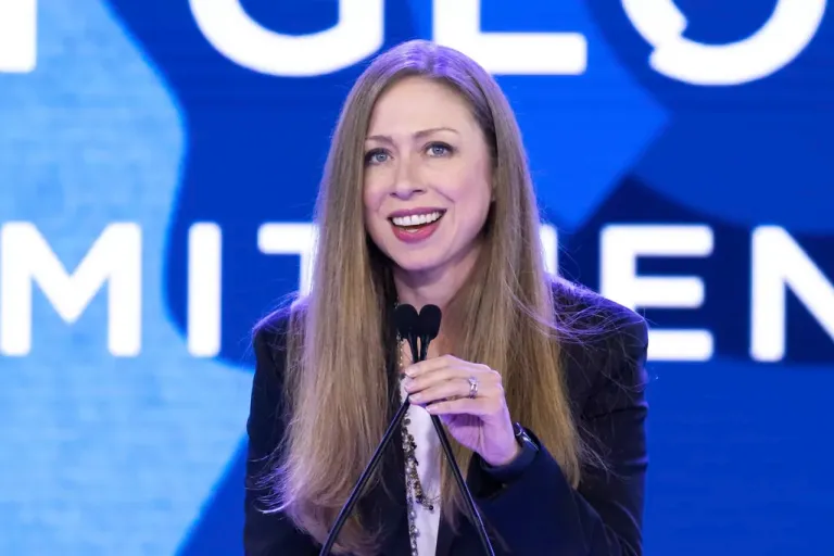 Chelsea Clinton speaks at the Clinton Global Initiative.