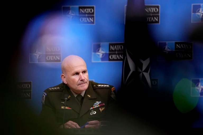 U.S. Army Gen. Christopher Cavoli, supreme allied commander in Europe, addresses a media conference at NATO headquarters in Brussels, Thursday, Jan. 18, 2024. Ukraine is locked in an existential battle for its survival almost two years into its war with Russia and Western armies and political leaders must drastically change the way they help it fend off invading forces, a top NATO military officer warned Wednesday.