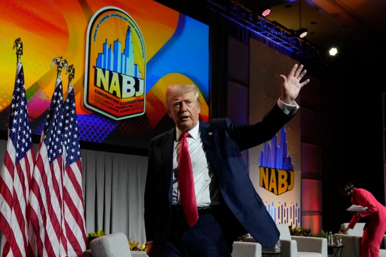 Five ways Trump’s appearance at NABJ conference went off the rails
