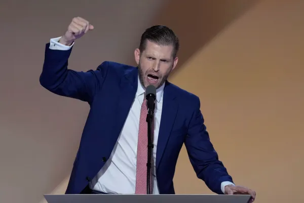 Eric Trump says ‘greatest retribution’ will be father’s success in November