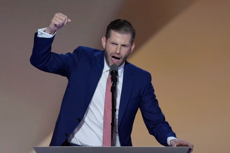 Eric Trump says ‘greatest retribution’ will be father’s success in November