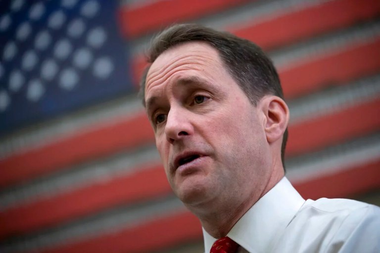 Rep. Jim Himes, D-Conn., speaks with The Associated Press about his new role on the House Intelligence Committee, in his office on Capitol Hill in Washington, Wednesday, Feb. 1, 2023.