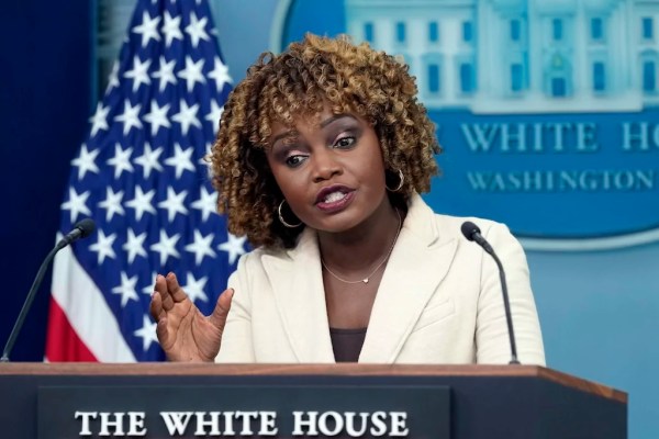 Jean-Pierre and Fox News reporter spar on Democrats being ‘sensitive’ about Harris border record