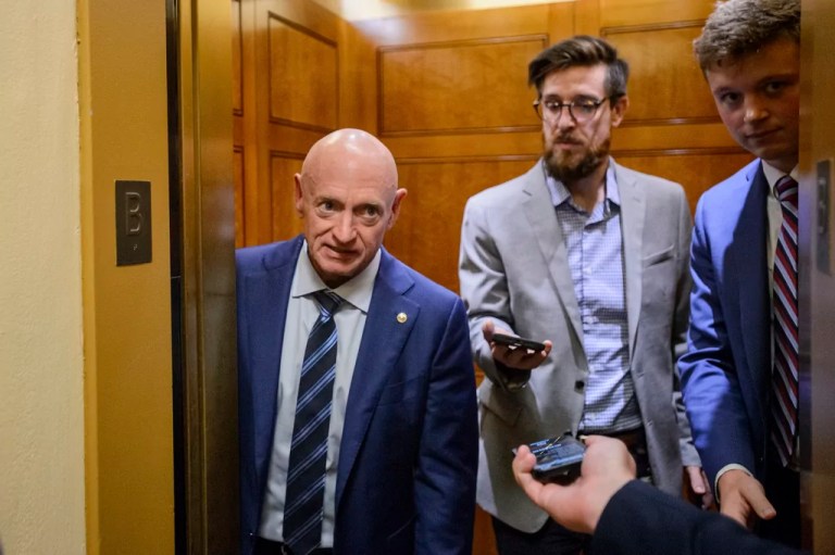 Mark Kelly blasts Trump for derailing bipartisan border legislation