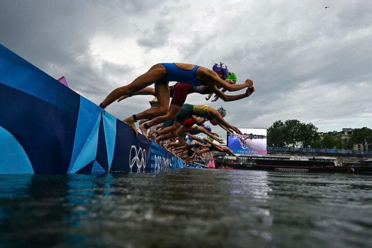 Swimmers plunge into Seine River at Paris Olympics after water safety concerns