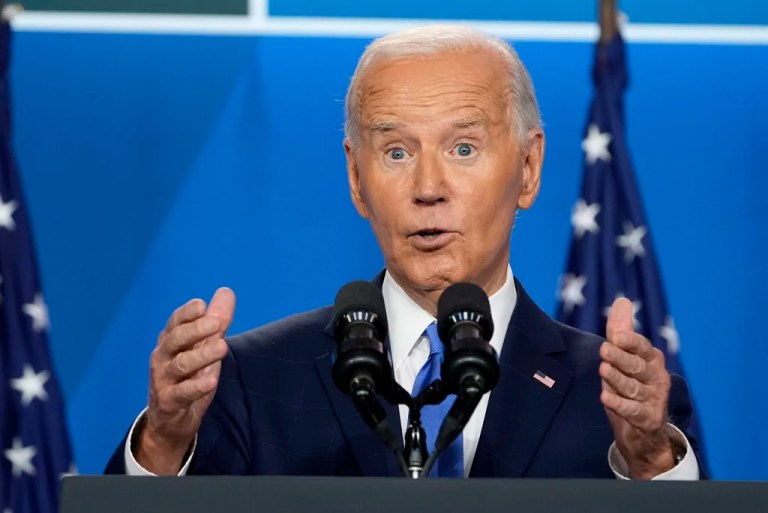 Biden confuses Trump and Harris on first question of ‘big boy’ press conference