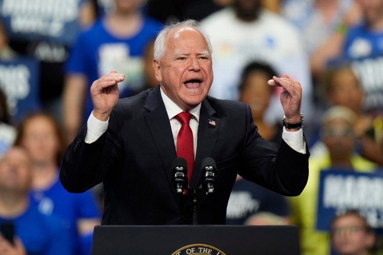 Walz tests anti-elitist message by knocking Vance’s Ivy League degree