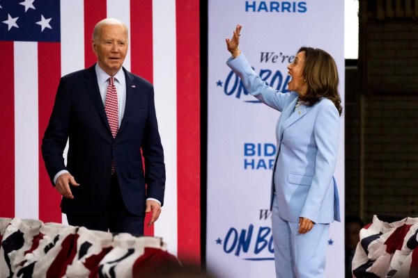 Biden steps off stage as Harris takes the spotlight