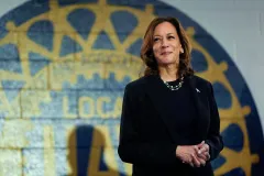 Trump-aligned group bashes Harris over the border in ad blitz across battleground states