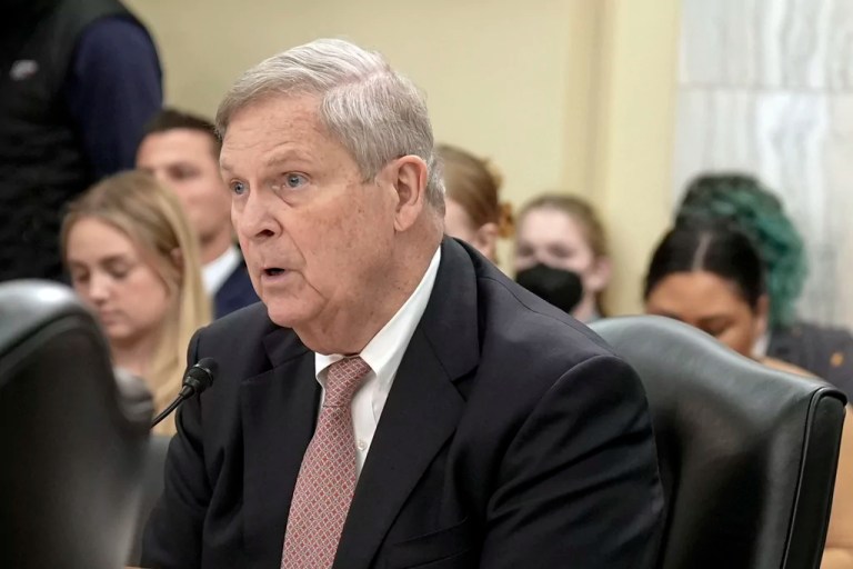 Agriculture Secretary Tom Vilsack testifies during a Senate Agriculture, Nutrition, and Forestry oversight hearing on the Department of Agriculture on Capitol Hill Wednesday, Feb. 28, 2024, in Washington. (AP Photo/Mariam Zuhaib)