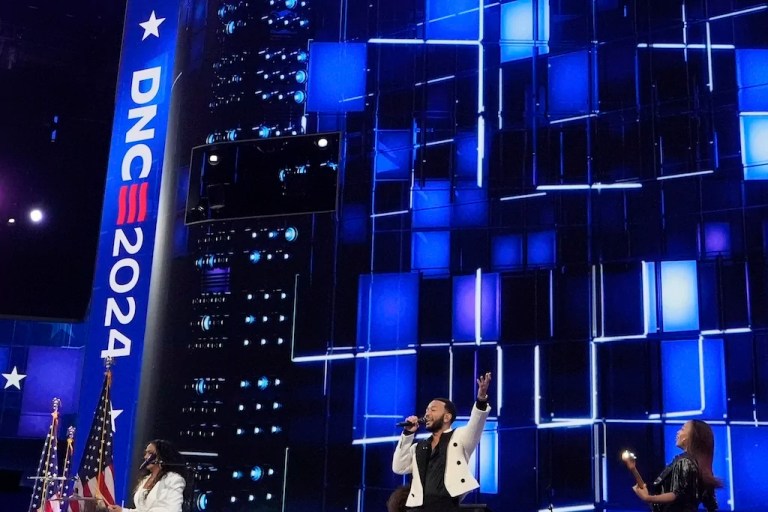 Pink leads celebrity charge at DNC after Democrats said they weren’t leaning into star power