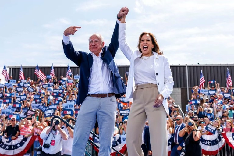 Harris-Walz taps into wide range of Democratic coalition with camo hat