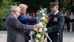 Trump lays wreath to honor Abbey Gate victims while Biden stays out of sight
