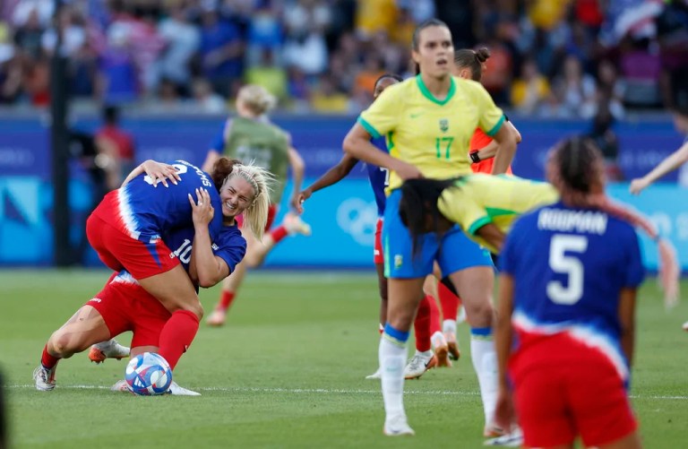 US wins fifth Olympic gold medal in women’s soccer with 1-0 victory over Brazil
