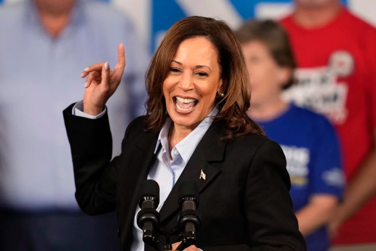 Democratic presidential nominee Vice President Kamala Harris speaks during a campaign event at Northwestern High School in Detroit, Monday, Sept. 2, 2024. (AP Photo/Paul Sancya)