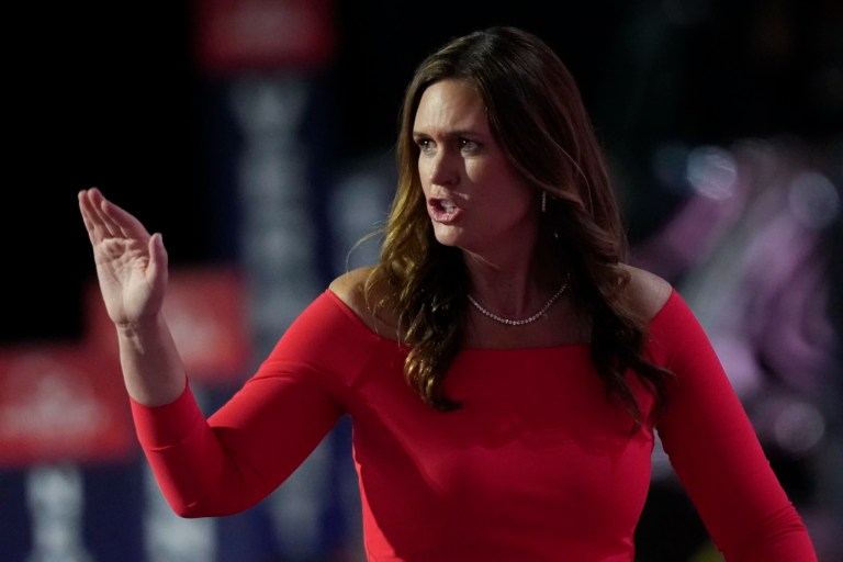 Sarah Huckabee Sanders says Cheney is no conservative for endorsing ‘radical’ Harris