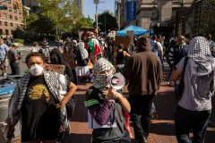 Anti-Israel protesters return to Columbia, vandalize historic statue: ‘The first of many’