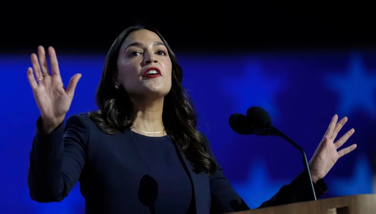 AOC office covered with 'blood-splattered' signs after questioning ...