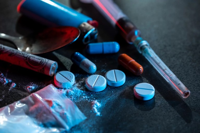 Different drugs on the table.