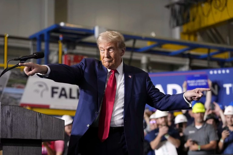 Trump vows to keep auto jobs in Detroit as he pitches Michigan on the economy