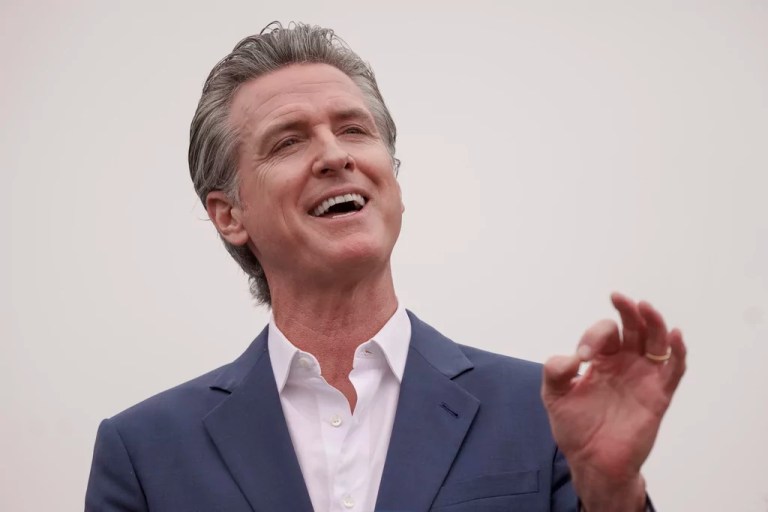 California Gov. Gavin Newsom speaks during a press conference in Los Angeles, Wednesday, Sept. 25, 2024.