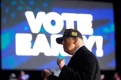 Third poll shows Trump has caught up to Harris, tied at 49%