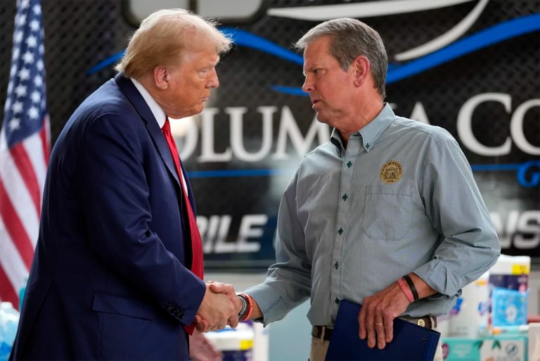 Trump-Kemp feud thaws over Hurricane Helene recovery in Georgia