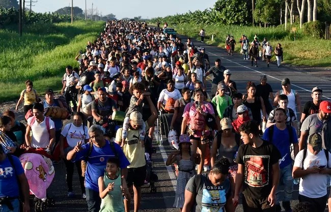 Caravan of 2,000 migrants depart Mexico hoping to reach US border before election