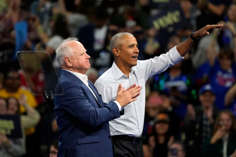 Obama and Walz mock Trump’s ‘pretend’ McDonald’s shift during Wisconsin rally