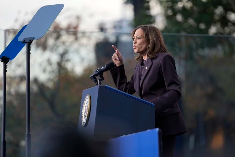 Harris speaks to supporters for first time since conceding election