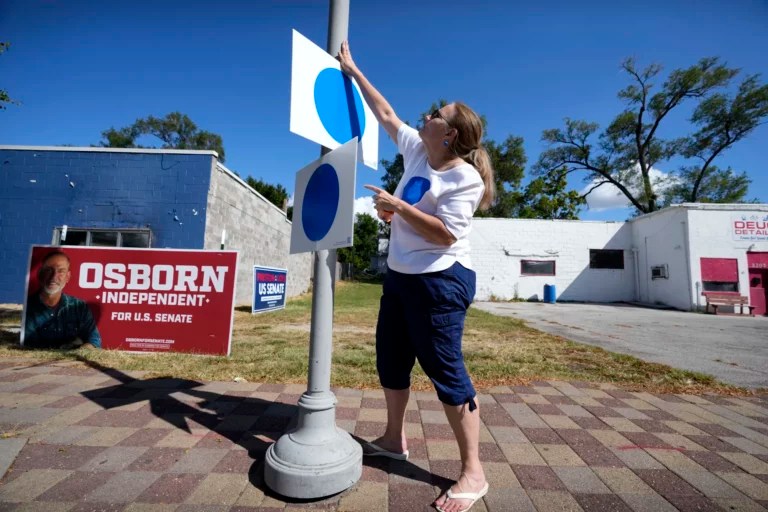 How a single Blue Dot sign exploded into a movement at center of the presidential election