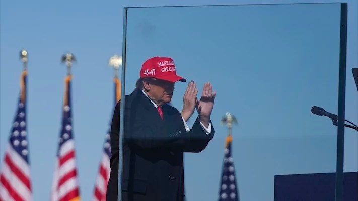 Trump makes dark joke about shooting ‘through the fake news’