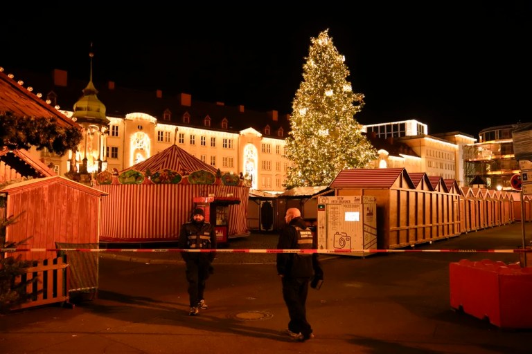 Man arrested after plowing car into Christmas market in Germany, killing two