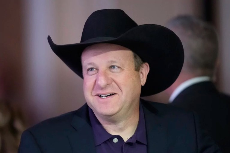 Gov. Jared Polis (D-CO) arrives at the opening plenary session at the 2024 summer meeting of the National Governors Association, Thursday, July 11, 2024, in Salt Lake City.