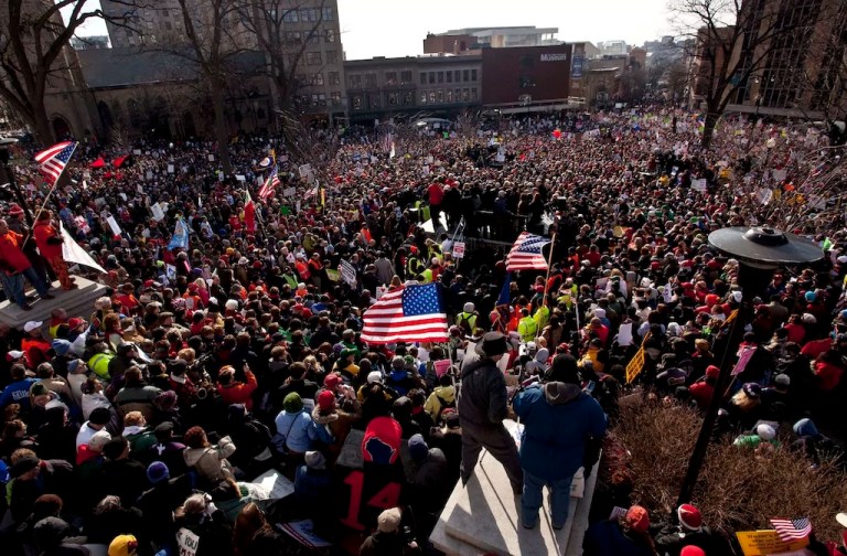 Wisconsin judge overturns law that banned collective bargaining for most public employees