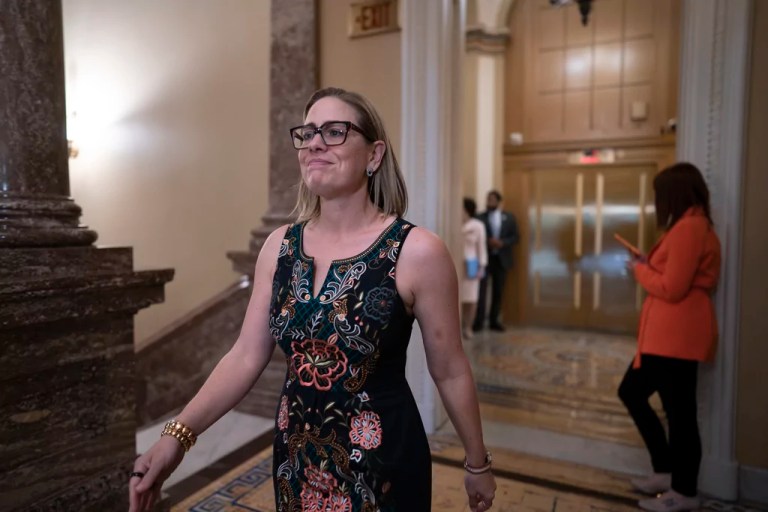 Sinema finally returns from unexplained absence to help tank Biden labor nominee