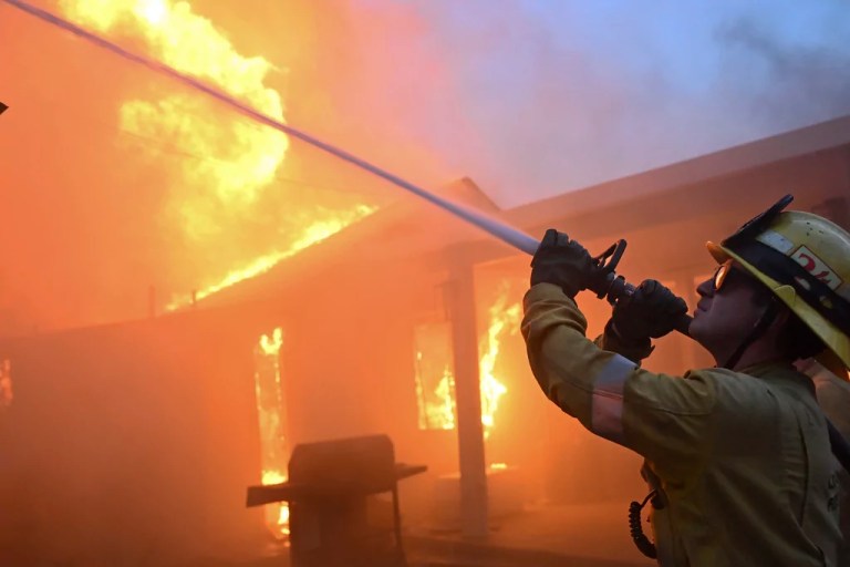 Weather service says storm could bring high risk of debris flows to Los Angeles County burn areas