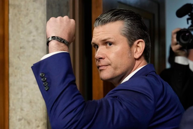 Secretary of Defense Pete Hegseth at the completion of his confirmation hearing before the Senate Armed Services Committee, at the Capitol in Washington, Tuesday, Jan. 14, 2025.