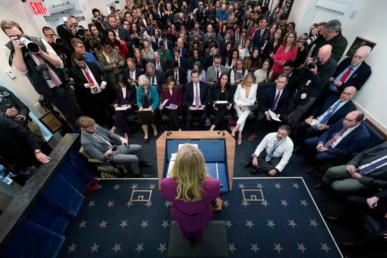 How Karoline Leavitt’s first White House press briefing compares to predecessors
