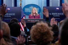 Karoline Leavitt shakes up press briefing room in podium debut