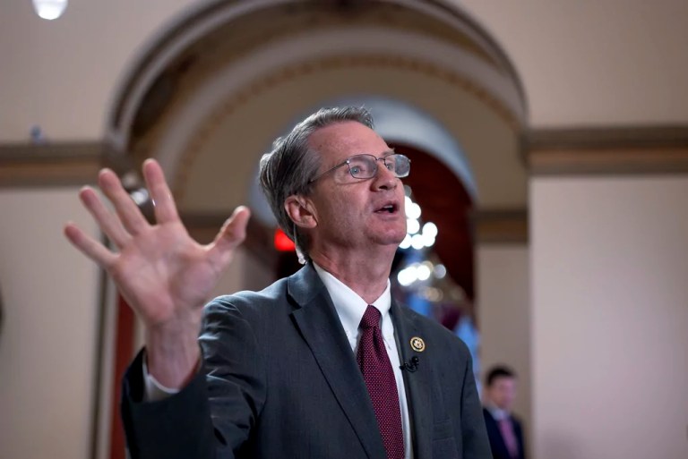 Rep. Tim Burchett, R-Tenn., speaks during a television news interview at the Capitol in Washington, Friday, June 14, 2024.