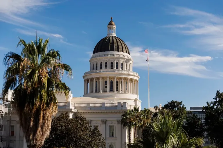 The dome of the California State Capitol is pictured, Aug. 5, 2024, in Sacramento, California.